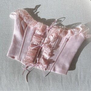 Danielle Guizio Eris Corset in Baby Pink size XS